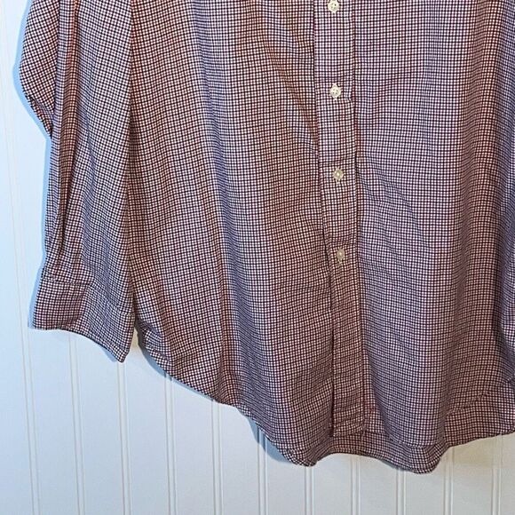 Ralph Lauren Shirt Men 17 32/33 Red Black Check Classic Fit Preppy Long Sleeve - Picture 4 of 10